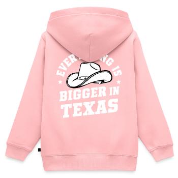 Texas State Texaner Texas - Kinder Premium Organic Zip Hoodie - Rosa - Hinten - AI Model Kid Female (0cm)