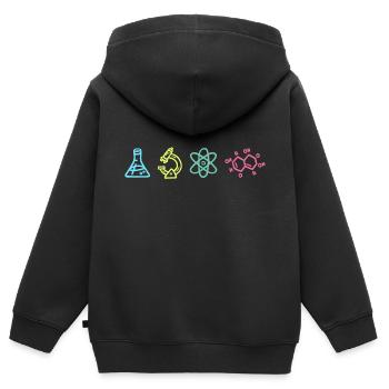 Éléments scientifiques - Sweat Premium à capuche zippé enfant bio - noir - Dos - AI Model Kid Male (0cm)