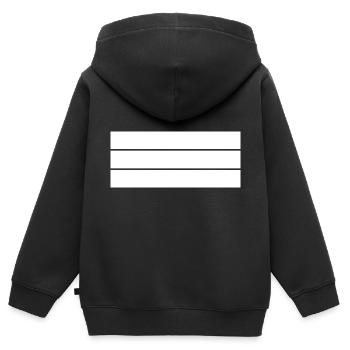schlichtes Geometriemotiv - Kinder Premium Organic Zip Hoodie - Schwarz - Hinten - AI Model Kid Male (0cm)
