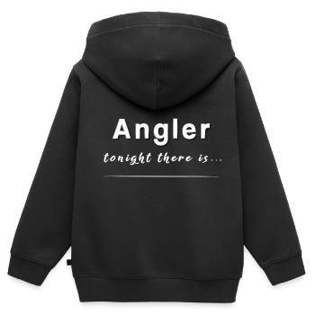Angler Fischer fischen gehen - Kinder Premium Organic Zip Hoodie - Schwarz - Hinten - AI Model Kid Male (0cm)