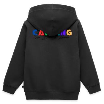 Camping bunt sun beach limo 3 schwarz - Kinder Premium Organic Zip Hoodie - Schwarz - Hinten - AI Model Kid Male (0cm)
