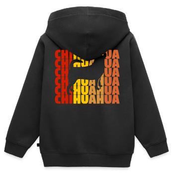 Chihuahua Chihuahua Chihuahua Chihuahua - Kinder Premium Organic Zip Hoodie - Schwarz - Hinten - AI Model Kid Male (0cm)