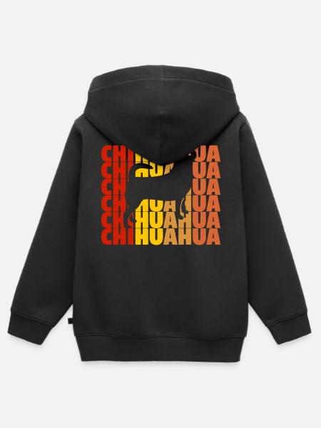 Chihuahua Chihuahua Chihuahua Chihuahua - Kids Premium Organic Zip-up Hoodie - black
