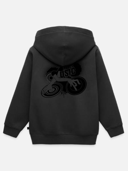 Party Musik DJ - Kinder Premium Organic Zip Hoodie - Schwarz