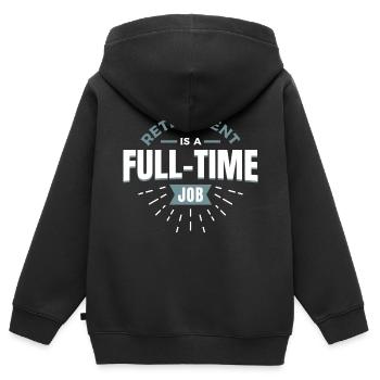 Rente - Kinder Premium Organic Zip Hoodie - Schwarz - Hinten - AI Model Kid Male (0cm)
