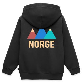 Norway norway - Kids Premium Organic Zip-up Hoodie - black - Back - AI Model Kid Male (0cm)