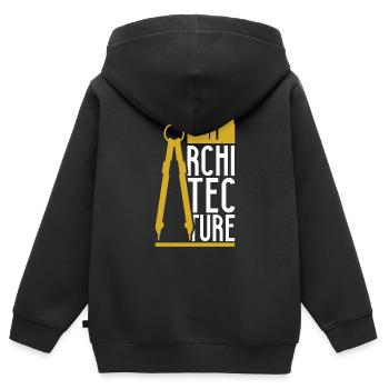 Die Architektur - Kinder Premium Organic Zip Hoodie - Schwarz - Hinten - AI Model Kid Male (0cm)
