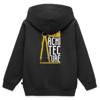 Die Architektur - Kinder Premium Organic Zip Hoodie - Schwarz - Hinten - AI Model Kid Male (0cm)