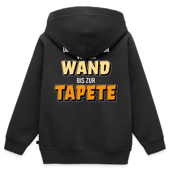 Maler und Lackierer Malermeister Spruch lustig - Kinder Premium Organic Zip Hoodie - Schwarz - Hinten - AI Model Kid Male (0cm)