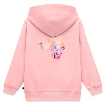 Le sport automobile - Sweat Premium à capuche zippé enfant bio - rose - Dos - AI Model Kid Female (0cm)