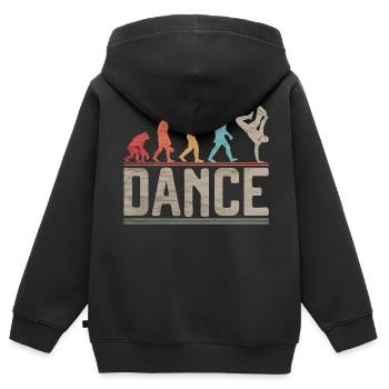Breakdance Evolution B-Boy B-Girl Hip Hop Tanz - Kinder Premium Organic Zip Hoodie - Schwarz - Hinten - AI Model Kid Male (0cm)