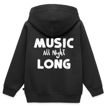 House Music All Night Long - Music - Kinder Premium Organic Zip Hoodie - Schwarz - Hinten - AI Model Kid Male (0cm)