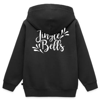 Jingle Bells - Kinder Premium Organic Zip Hoodie - Schwarz - Hinten - AI Model Kid Male (0cm)