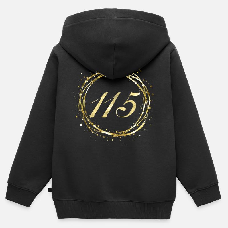 115 - Sweat Premium à capuche zippé enfant bio - noir