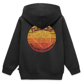 Tlemcen Pearl of the Maghreb - Kids Premium Organic Zip-up Hoodie - black - Back - AI Model Kid Male (0cm)