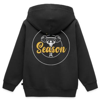 HORS saison - Gym - Sweat Premium à capuche zippé enfant bio - noir - Dos - AI Model Kid Male (0cm)