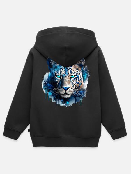 Jaguar - Kinder Premium Organic Zip Hoodie - Schwarz