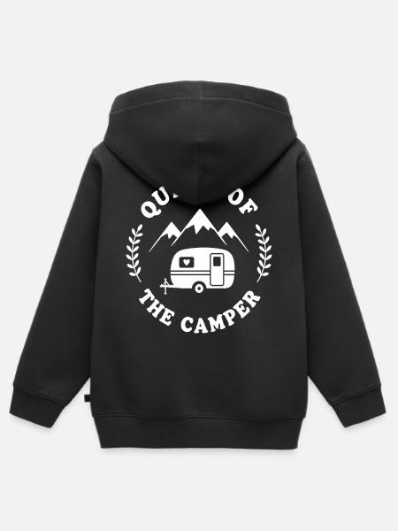 Reine du Camper Montagnard - Premium børne zip-hættetrøje økologisk - sort