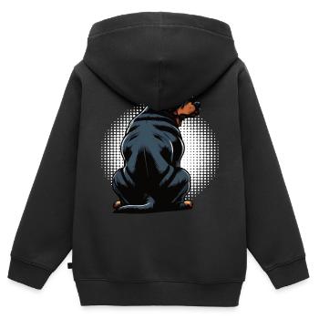 Rottweiler Rottweiler Owner Rottweiler Lovers - Kids Premium Organic Zip-up Hoodie - black - Back - AI Model Kid Male (0cm)