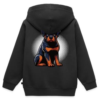 Rottweiler Rottweiler Owner Rottweiler Lovers - Kids Premium Organic Zip-up Hoodie - black - Back - AI Model Kid Male (0cm)