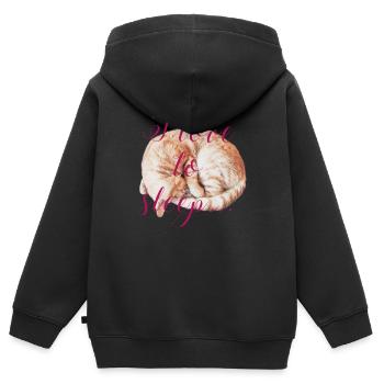 Amour du sommeil - Sweat Premium à capuche zippé enfant bio - noir - Dos - AI Model Kid Male (0cm)