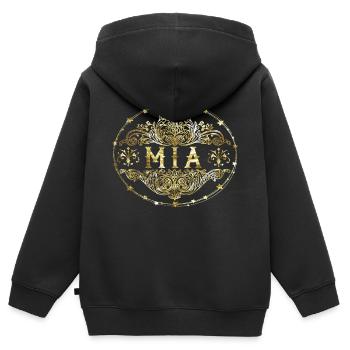 MIA - Sweat Premium à capuche zippé enfant bio - noir - Dos - AI Model Kid Male (0cm)