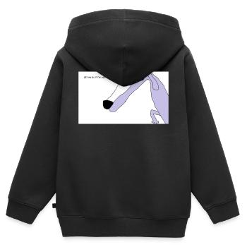 Let me do it for you - Sweat Premium à capuche zippé enfant bio - noir - Dos - AI Model Kid Male (0cm)