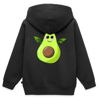 Chauve-souris d’avocat - Sweat Premium à capuche zippé enfant bio - noir - Dos - AI Model Kid Male (0cm)