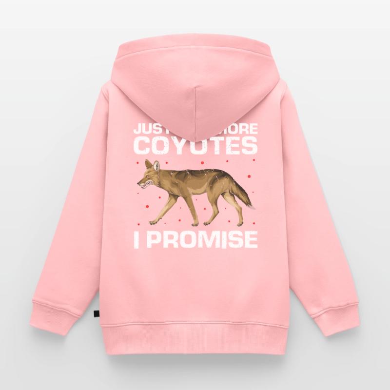 Conception de coyote pour les réacteurs de coyote Sweat Premium à capuche zippé enfant bio