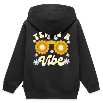 Geboren im Jahr 2014 10 Jahre alt Geburtstag Kleinkind Mädchen Junge - Kinder Premium Organic Zip Hoodie - Schwarz - Hinten - AI Model Kid Male (0cm)