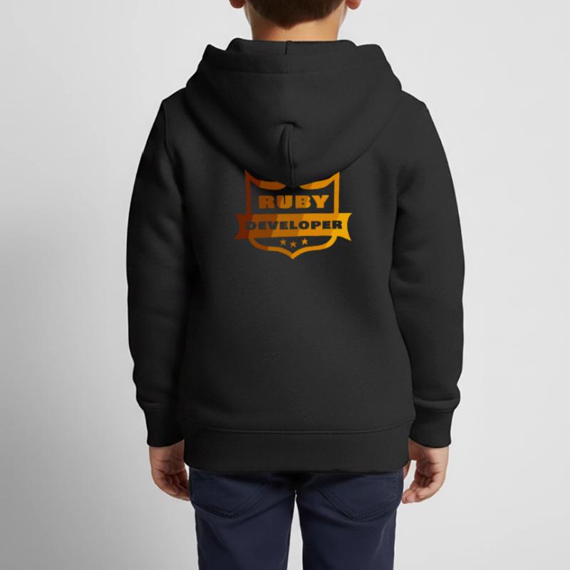 Ruby Developer Kids Premium Organic Zip-up Hoodie