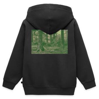 Dreamer Forest - Kids Premium Organic Zip-up Hoodie - black - Back - AI Model Kid Male (0cm)