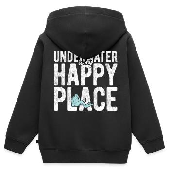 Apnoetaucher Freitaucher Taucher - Kinder Premium Organic Zip Hoodie - Schwarz - Hinten - AI Model Kid Male (0cm)