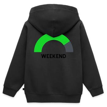 weekend loading - Kinder Premium Organic Zip Hoodie - Schwarz - Hinten - AI Model Kid Male (0cm)