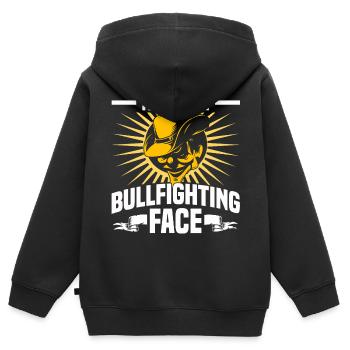 Rodeo - Kinder Premium Organic Zip Hoodie - Schwarz - Hinten - AI Model Kid Male (0cm)