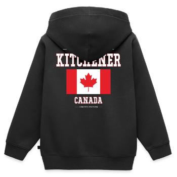 Kitchener - Kids Premium Organic Zip-up Hoodie - black - Back - AI Model Kid Male (0cm)