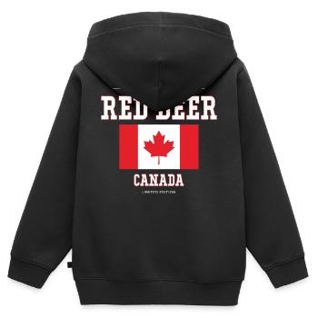 Red Deer - Kinder Premium Organic Zip Hoodie - Schwarz - Hinten - AI Model Kid Male (0cm)