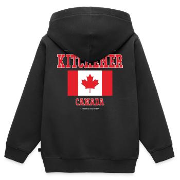 Kitchener - Kids Premium Organic Zip-up Hoodie - black - Back - AI Model Kid Male (0cm)