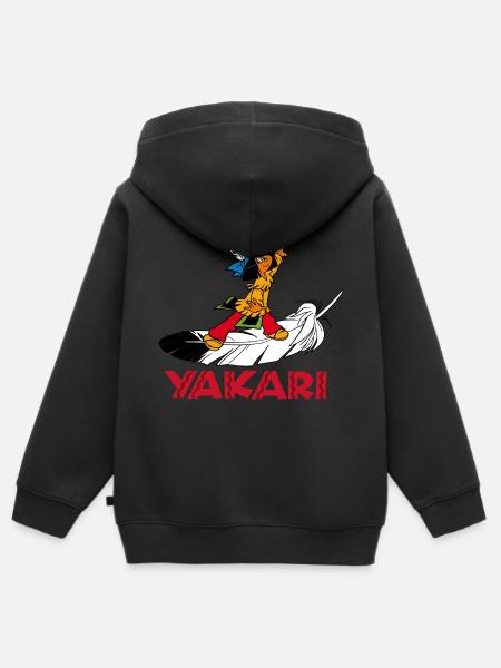 Yakari auf Feder - Kinder Premium Organic Zip Hoodie -