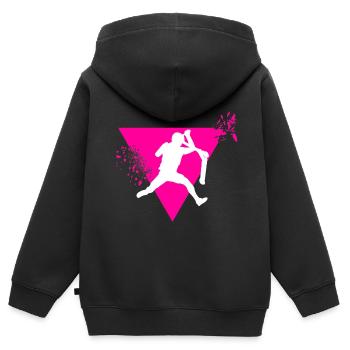 scooter - Kinder Premium Organic Zip Hoodie - Schwarz - Hinten - AI Model Kid Male (0cm)