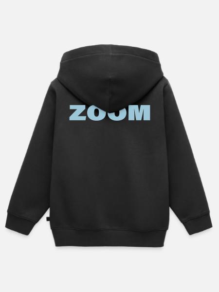 ZOOM - Kinder Premium Organic Zip Hoodie - Schwarz