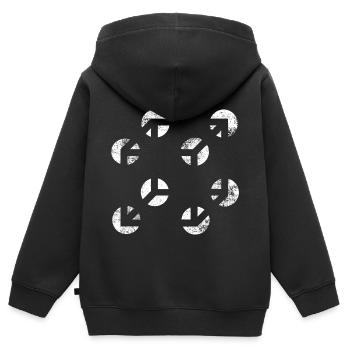 dés illusions tshirt - Sweat Premium à capuche zippé enfant bio - noir - Dos - AI Model Kid Male (0cm)