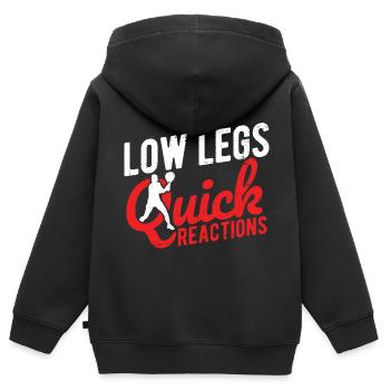 Tennisplatz Spruch Für Tennis - Kinder Premium Organic Zip Hoodie - Schwarz - Hinten - AI Model Kid Male (0cm)
