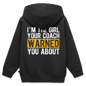 Basketball - Kinder Premium Organic Zip Hoodie - Schwarz - Hinten - AI Model Kid Male (0cm)