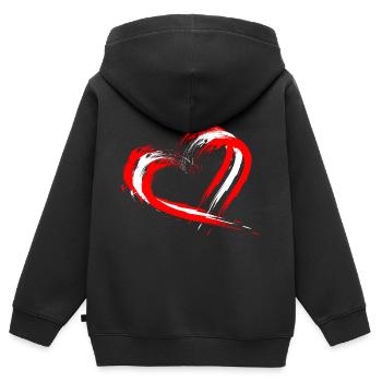 Kanada - Kinder Premium Organic Zip Hoodie - Schwarz - Hinten - AI Model Kid Male (0cm)