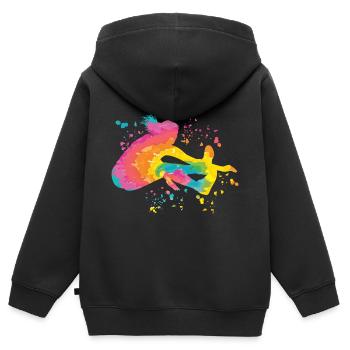 Long Jumpers Long Jump Kids Long Jump - Kids Premium Organic Zip-up Hoodie - black - Back - AI Model Kid Male (0cm)