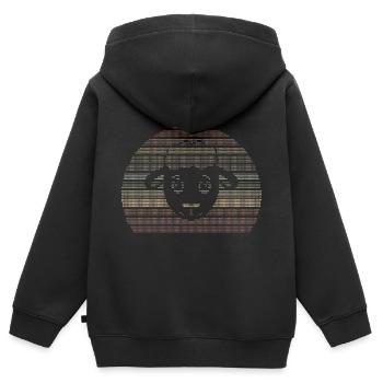 Bergers et bergers ASCII - Sweat Premium à capuche zippé enfant bio - noir - Dos - AI Model Kid Male (0cm)