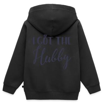I Got The Hubby - Bachelorette Hen Party Geschenk - Kinder Premium Organic Zip Hoodie - Schwarz - Hinten - AI Model Kid Male (0cm)