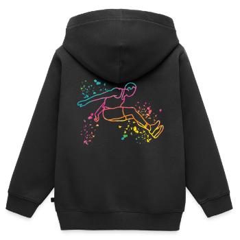 Long Jumpers Long Jump Kids Long Jump - Kids Premium Organic Zip-up Hoodie - black - Back - AI Model Kid Male (0cm)