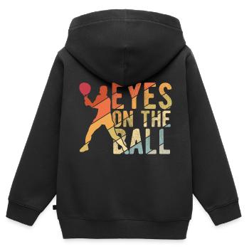 Tennisplatz Spruch Für Tennis - Kinder Premium Organic Zip Hoodie - Schwarz - Hinten - AI Model Kid Male (0cm)